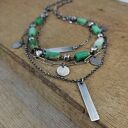 Naszyjnik - warstwowy z chryzoprazem