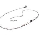 Choker ze stali szlachetnej z krzyżykiem i agatem 4 mm
