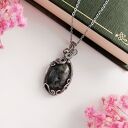 Naszyjnik Larvikit - stal chirurgiczna, wire wrapping handmade