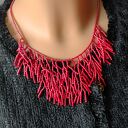 Naszyjnik Koralikowy Patyczaki Czerwone 23.61