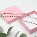 Kolorowy choker z drobnych szklanych koralików