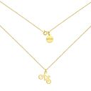 Złoty naszyjnik z rowerem