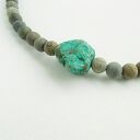 Surowy Turkus i antyczny Jaspis Naszyjnik z detalem