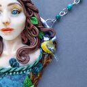 Naszyjnik z kobietą i malachitem
