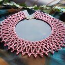 Naszyjnik Krywulka Różowa Perłowa 0055