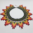 Etniczny naszyjnik „Ogień Słońca” Emberá - koralikowy choker boho