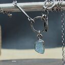 Surowy akwamaryn - naszyjnik