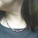 pomysł na prezent na święta rubiny naszyjnik z oksydowanego srebra