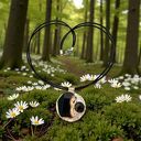 naszyjnik z witrażowym wisiorem NERO z agatem i onyksem