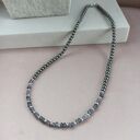 Naszyjnik z kamieni naturalnych - agaty i hematyt