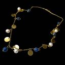 Naszyjnik łańcuszek z perłami i jaspisem c1346