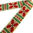 Kolorowy choker z koralików w etnicznym stylu folk