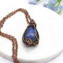 Miedziany naszyjnik z labradorytem