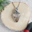 Naszyjnik Agat River Lace "Zimowy Brzeg" stal chirurgiczna wisiorek handmade