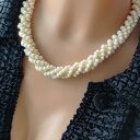 Naszyjnik Perłowy Sznur Koralikowy