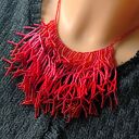 Naszyjnik Koralikowy Patyczaki Czerwone