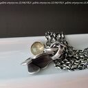 oksydowane lato naszyjnik z cytrynu i srebra