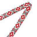Folkowy choker z koralików z etnicznym ornamentem