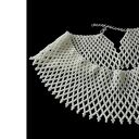Naszyjnik perłowy kołnierz siatka - elegancki retro handmade
