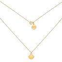 handmade złoty naszyjnik z muszelką