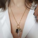 Łańcuszek z turmalinem i jaspisem