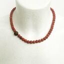 Agat z druzą i jaspis królewski Naszyjnik z detalem