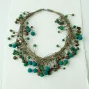 Tajemniczy ogród Naszyjnik lniany