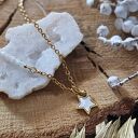 Naszyjnik z gwiazdką i kamieniem księżycowym