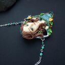 Naszyjnik z kobietą i malachitem