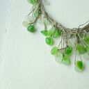 Wiosenna zieleń Naszyjnik lniany