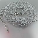 Naszyjnik Koraliki Drobinki Srebrne