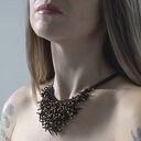 Naszyjnik „Rafa koralowa” - ręcznie robiony choker z koralików szklanych