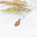 Wisiorek z Jesiennym Liściem Dębu