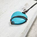 Naszyjnik Howlit Serce M292 - turkusowe serce w wire wrapping z miedzi