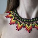 Etniczny naszyjnik „Ogień Słońca” Emberá - koralikowy choker boho