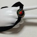 Ręcznie haftowany choker boho na aksamitce - czarny