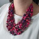 Fuksjowe korale pieciosznurowe