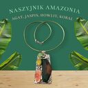 naszyjnik z witrażowym wisiorem AMAZONIA