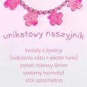 Unikatowy naszyjnik Barbie z żywicy i kamieni naturalnych
