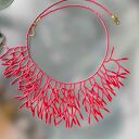 Naszyjnik Koralikowy Patyczaki Czerwone 23.61