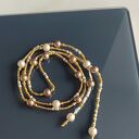 Naszyjnik Perły Szklane Długie