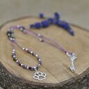 Łapa / Łapka psia / kocia - naszyjnik, srebro 925, turmalin