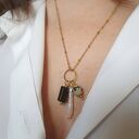 Łańcuszek z turmalinem i jaspisem