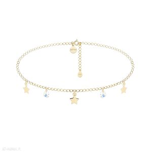 Złoty choker gwiazdkami kryształami swarovski® crystal naszyjnik