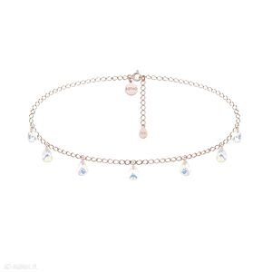 Choker różowego złota opalizującymi kryształami swarovski®