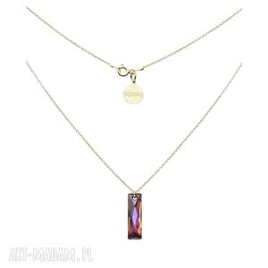 ZŁoty naszyjnik queen baguette volcano swarovski® elements