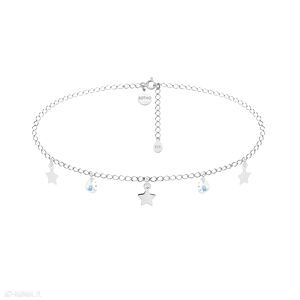 Srebrny choker gwiazdkami kryształami swarovski® crystal