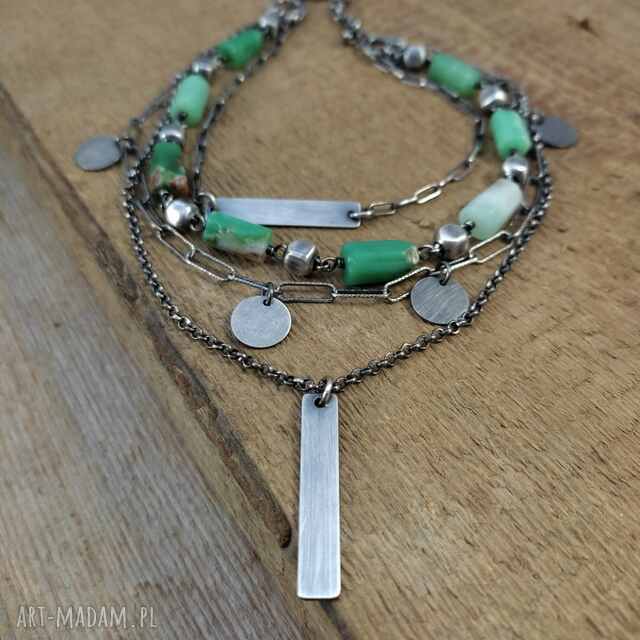 Naszyjnik - warstwowy z chryzoprazem
