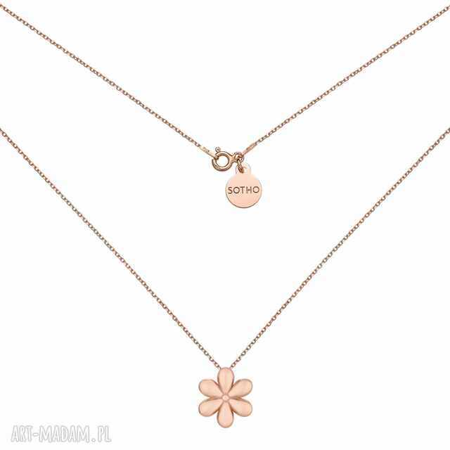 Naszyjnik z kwiatem z różowego złota