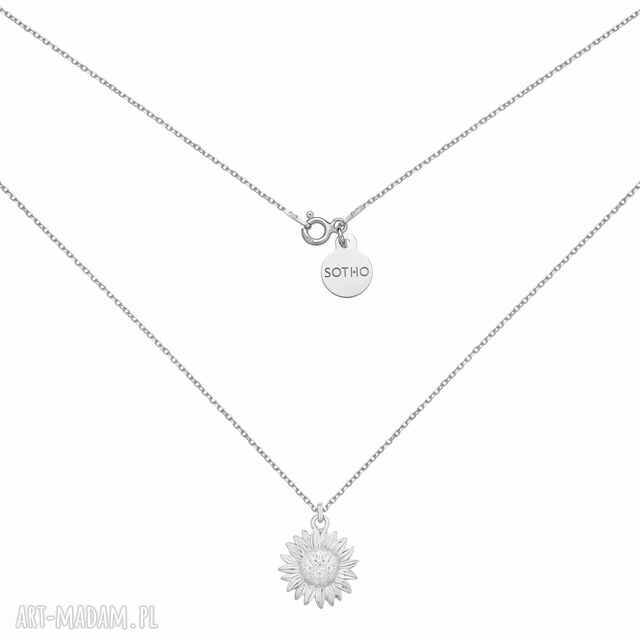 Srebrny naszyjnik ze słonecznikiem